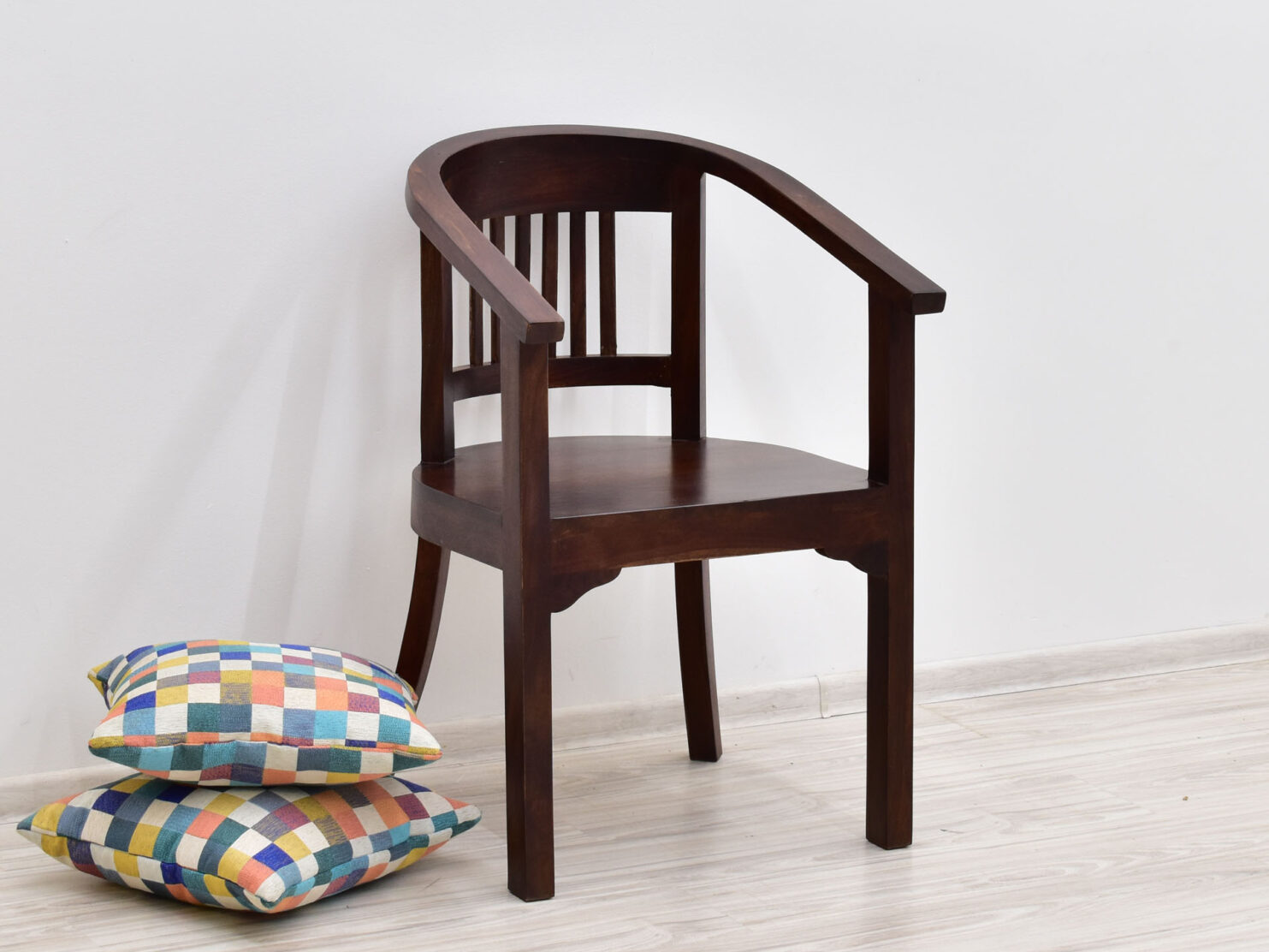 krzesło fotel lite drewno palisander podłokietnik