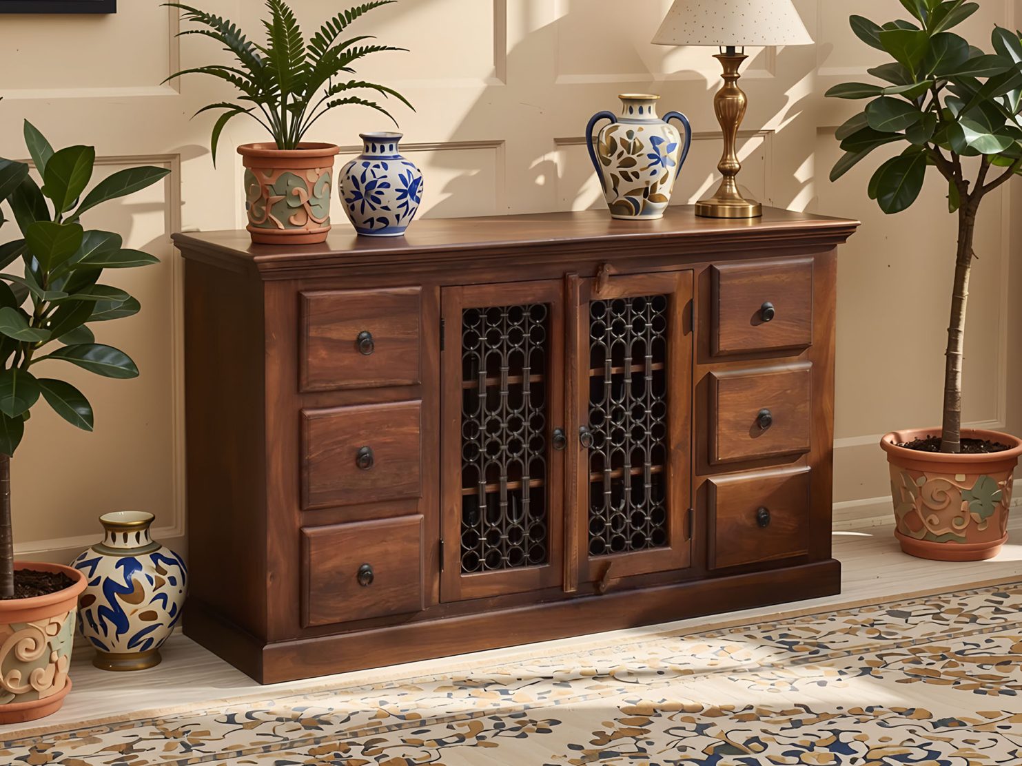 komoda-kolonialna-lite-drewno-palisander-indyjski-drzwiczki-z-metaloplastyka
