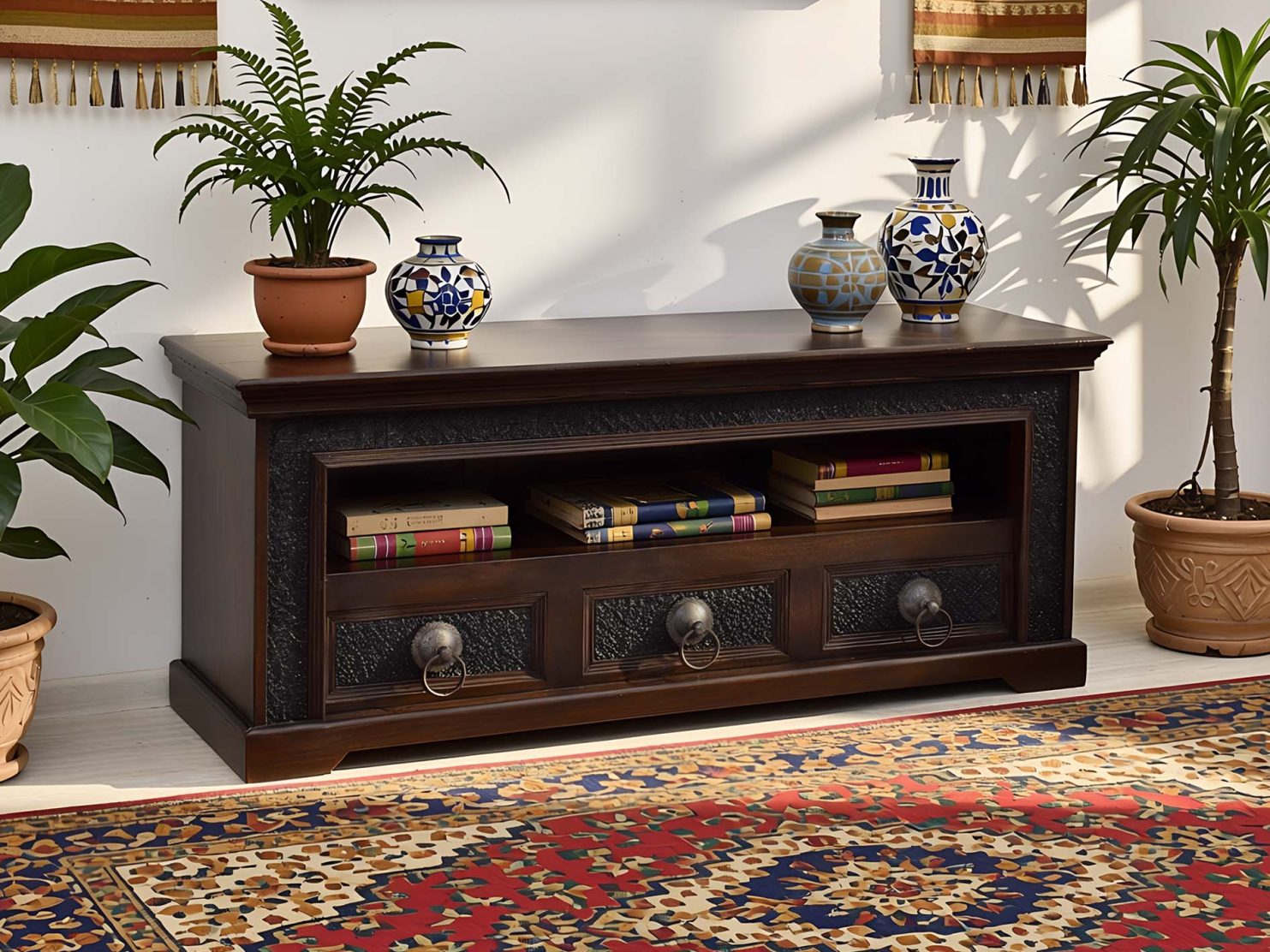 komoda-rtv-szafka-pod-telewizor-indyjska-lite-drewno-palisander-indyjski-recznie-rzezbiona