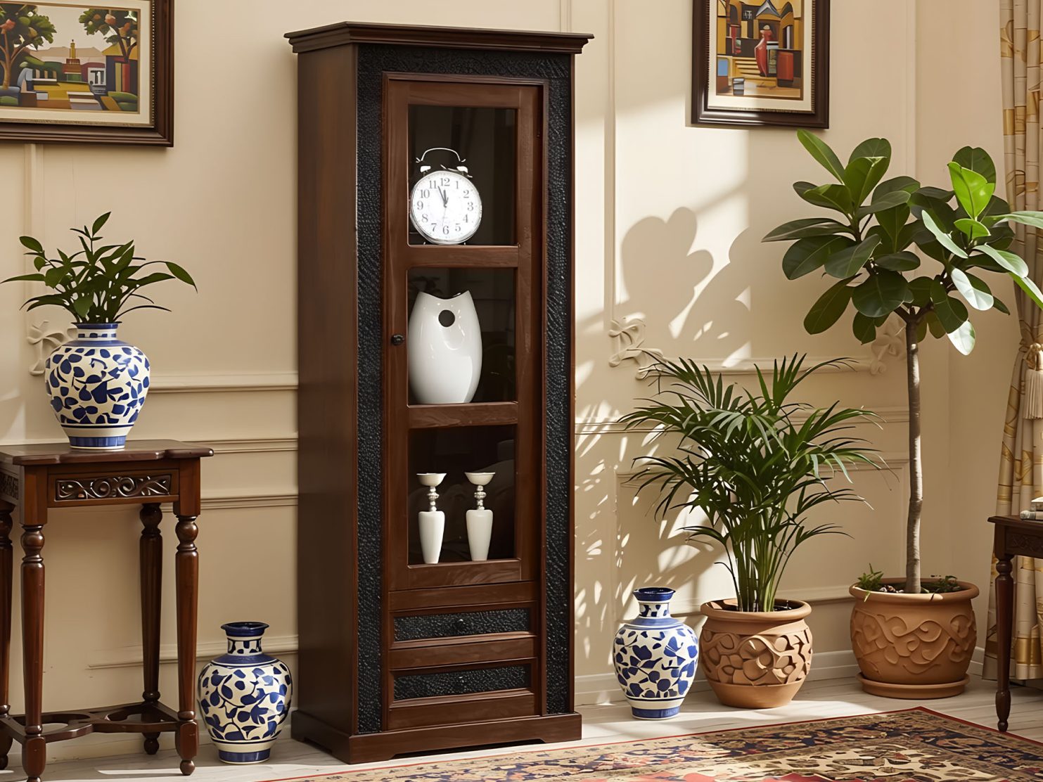 witryna-kolonialna-indyjska-lite-drewno-palisander-indyjski-jednodrzwiowa-rzezbiona