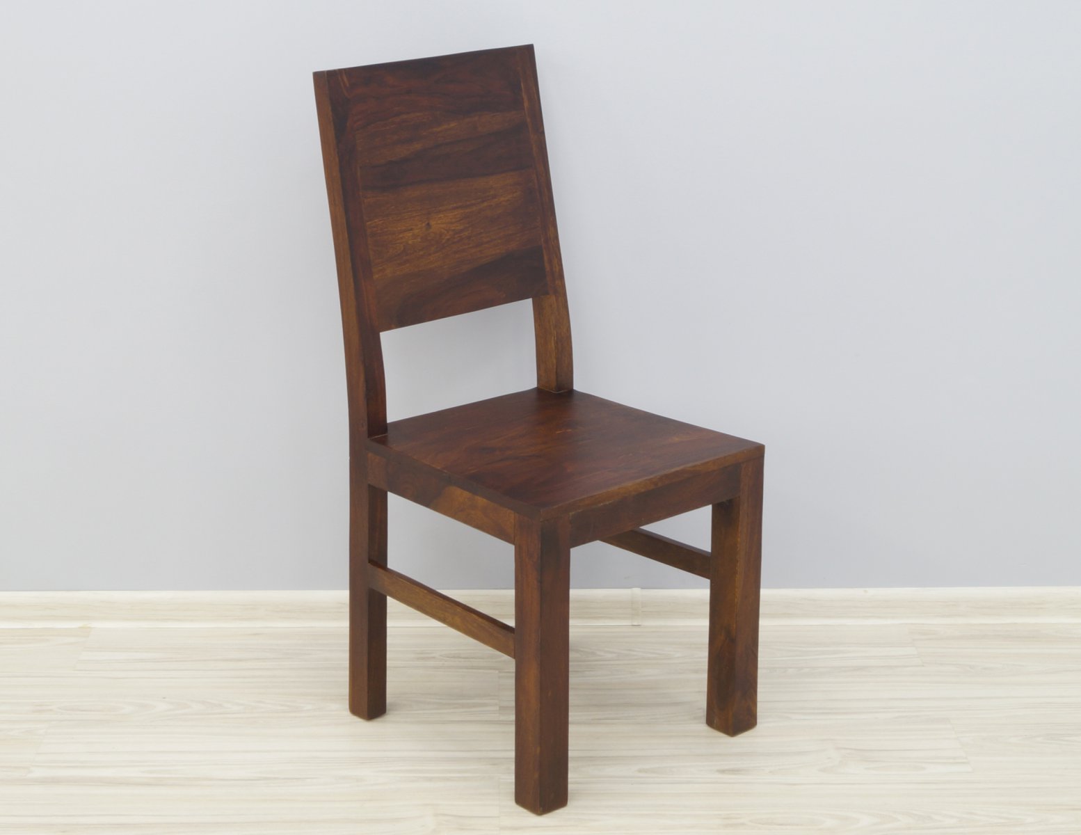 Krzesło kolonialne lite drewno palisander indyjski pełne oparcie ciemny brąz