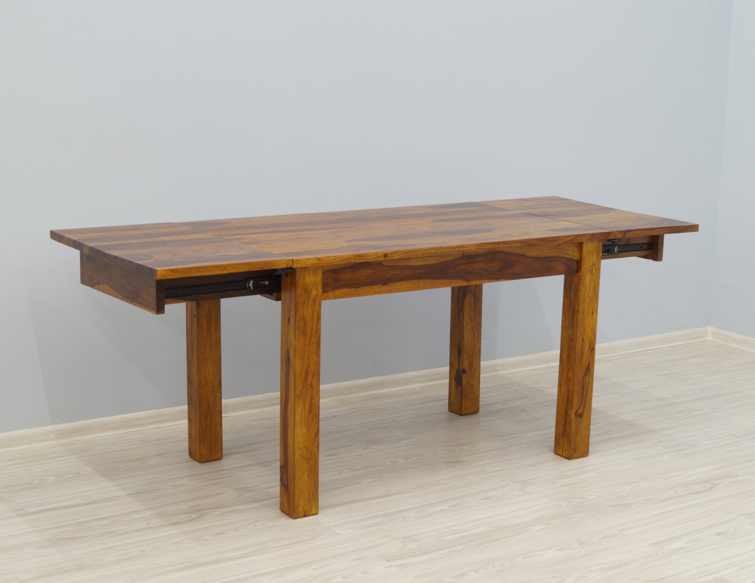 Stół rozkładany lite drewno palisander miodowy brąz nowoczesny masywny