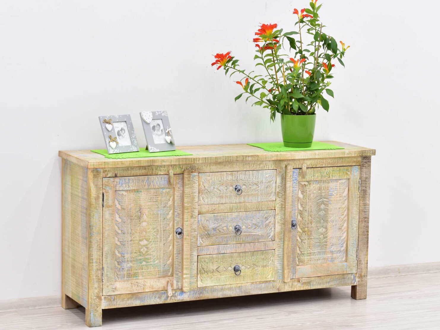 komoda kolonialna lite drewno mango shabby chic