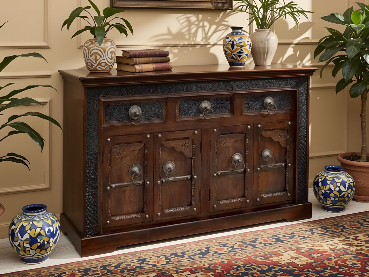 komoda-kolonialna-lite-drewno-palisander-indyjski-metalowe-okucia-rzezbiona