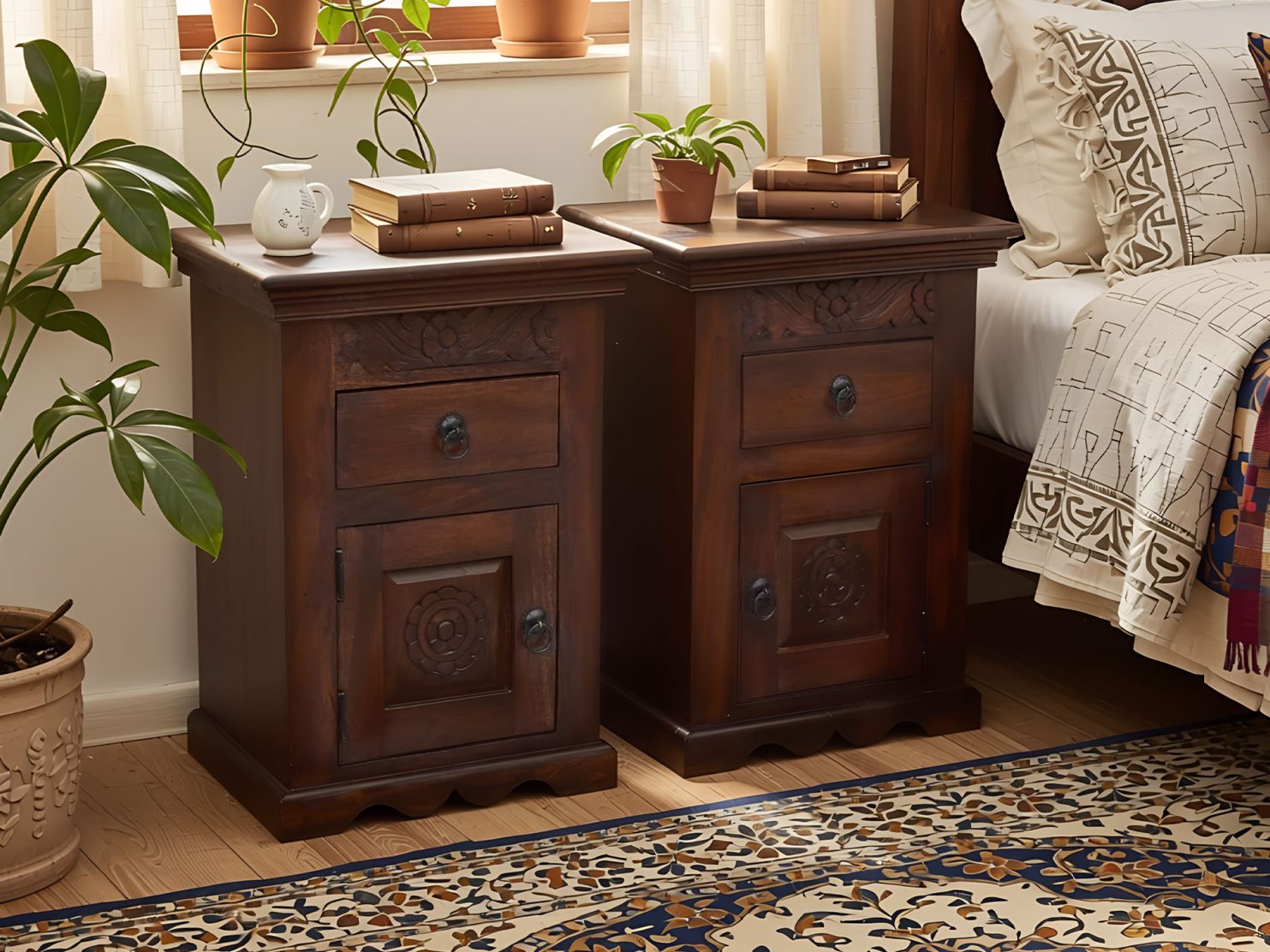 szafka-nocna-lite-drewno-palisander-indyjski-recznie-rzezbiona-ciemny-braz-unikatowa