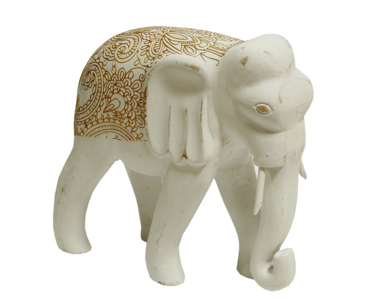 Figurka indyjska drewno malowana słon