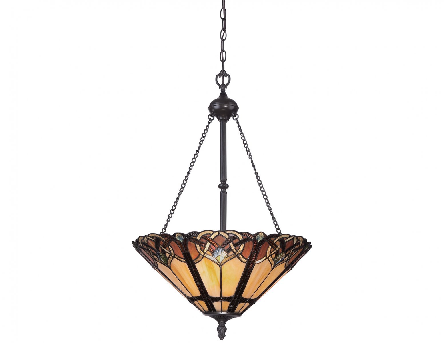 Lampa wisząca klasyczna klosz z artystyczną mozaiką złożoną z 371 elementów szkła
