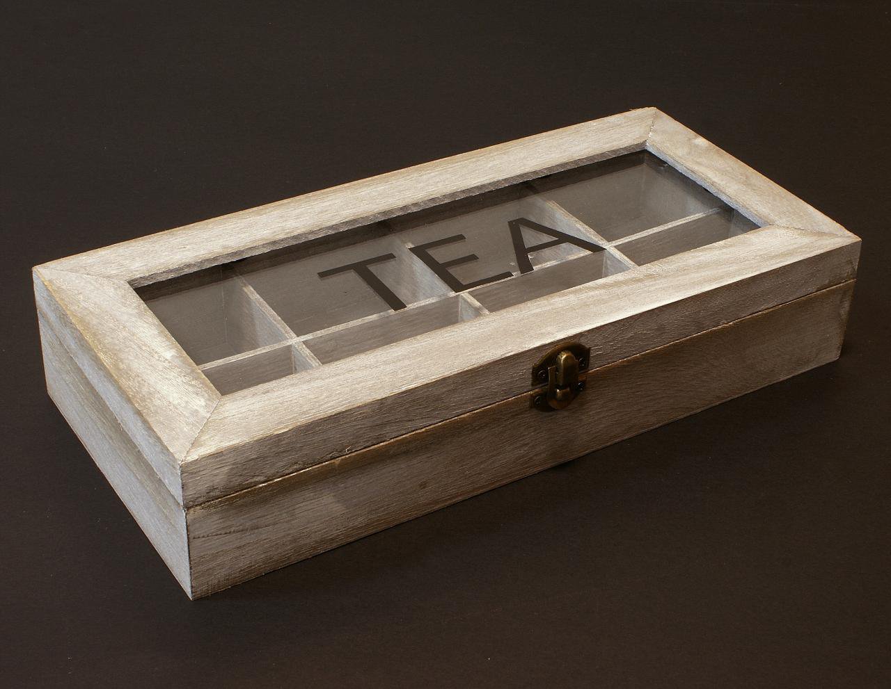 Skrzyneczka drewniana pudelko na herbate podłuzna