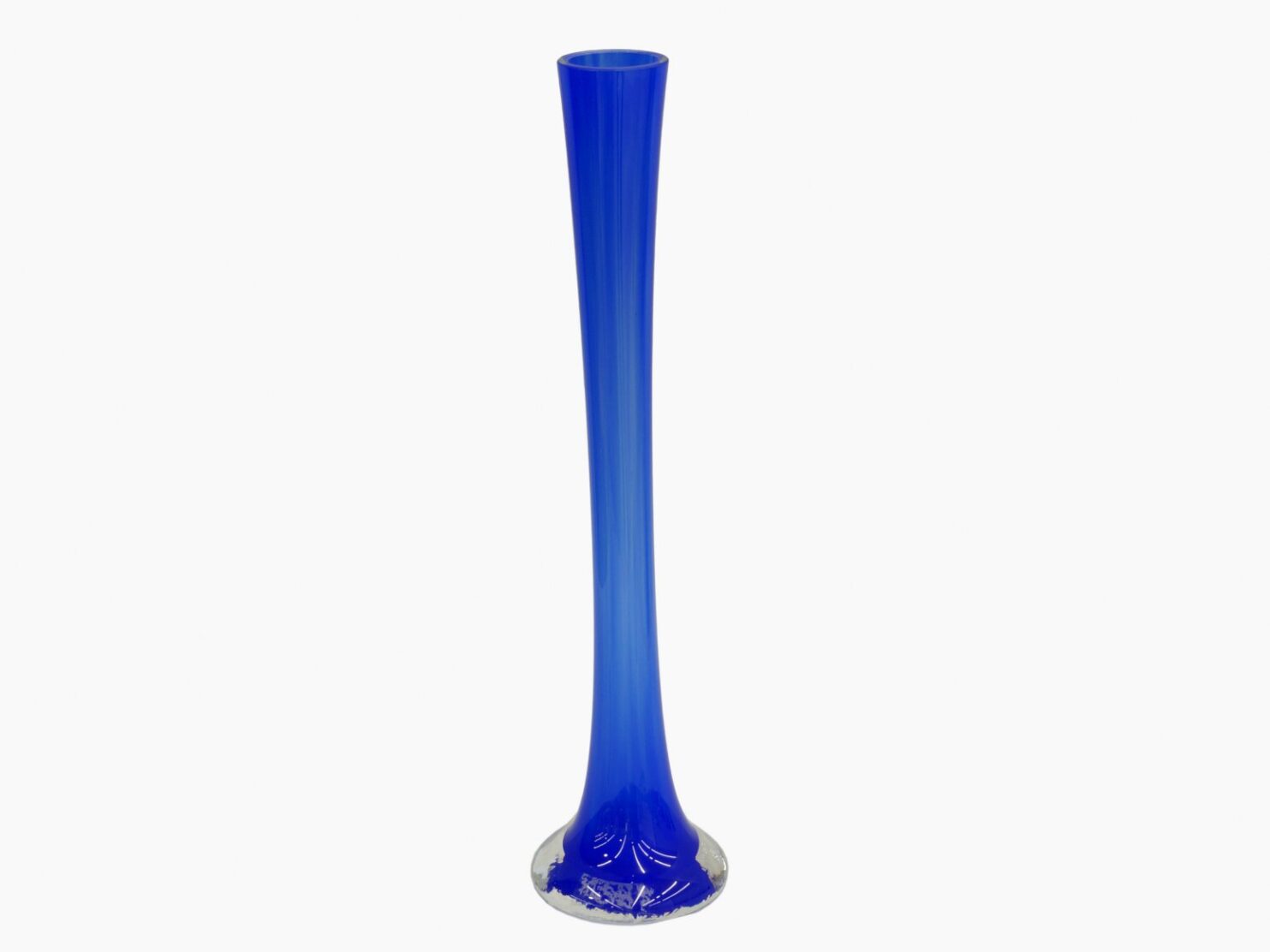 Wazon szklany ręcznie malowany niebieski