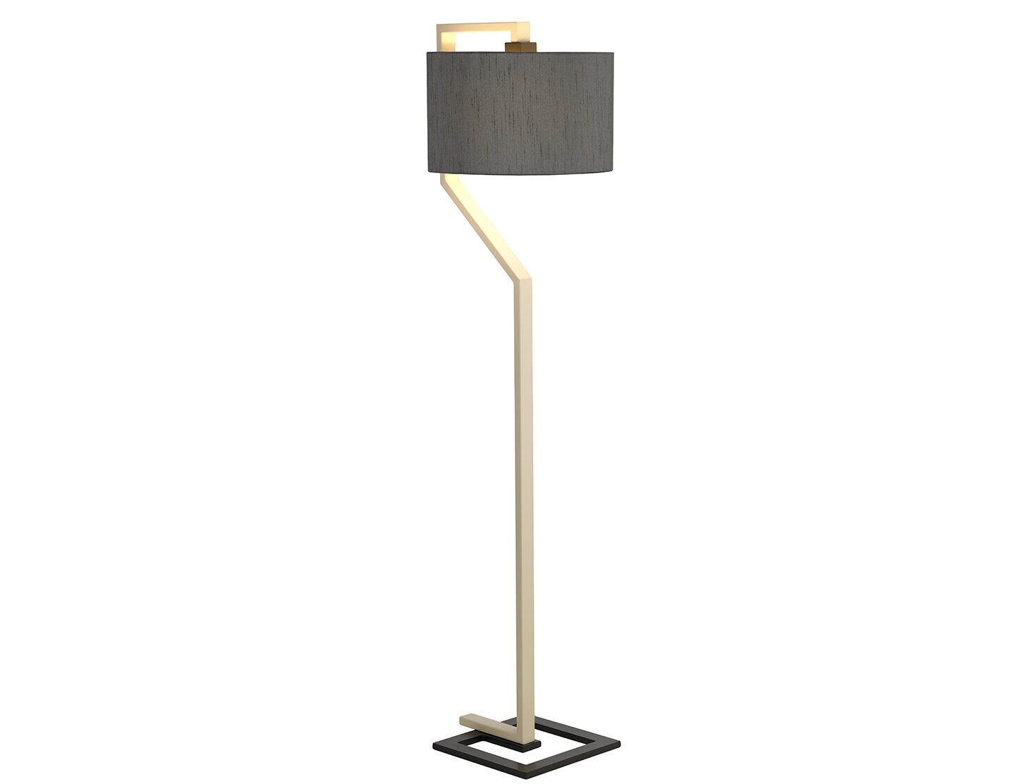 lampa podlogowa stojaca abazur szary