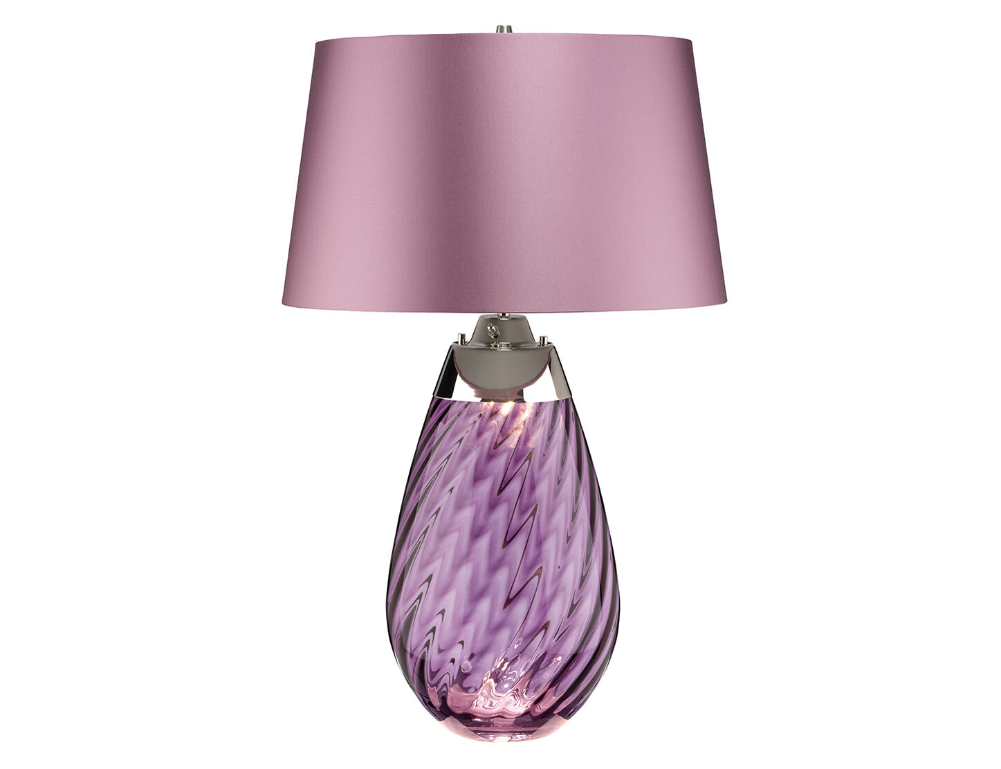 lampa stołowa nocna liliowa