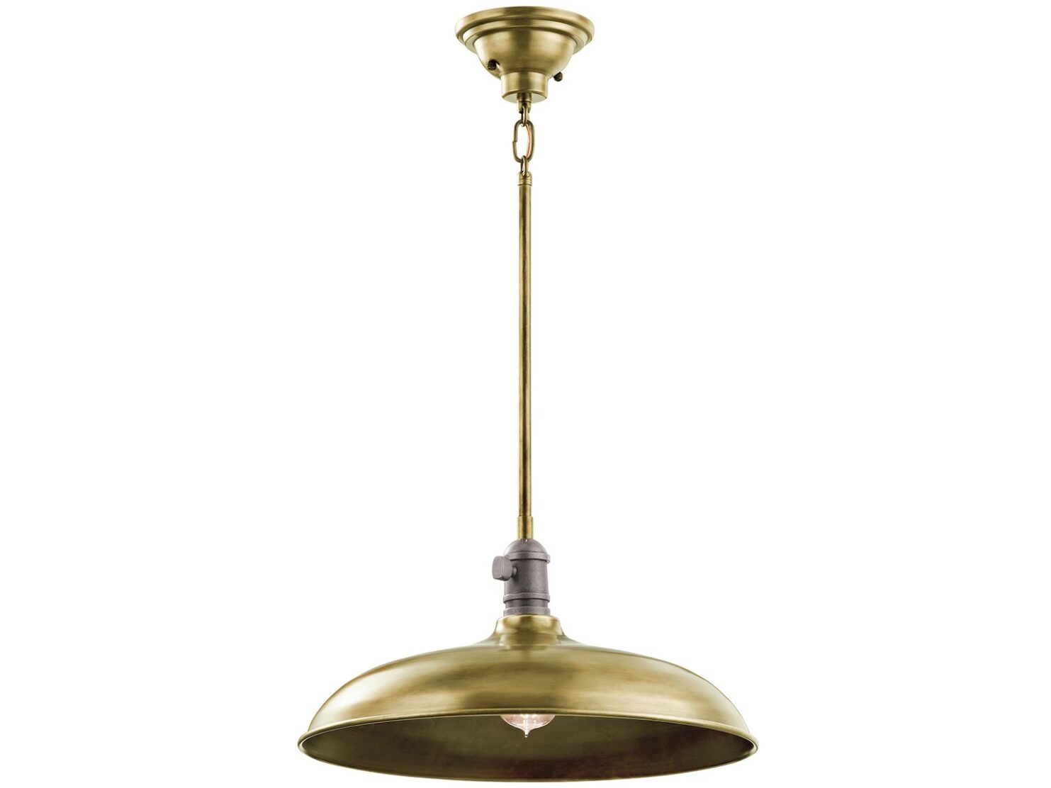LAMPA-WISZACA-RETRO-INDUSTRIALNA-MOSIADZ-KLOSZ-DZWON