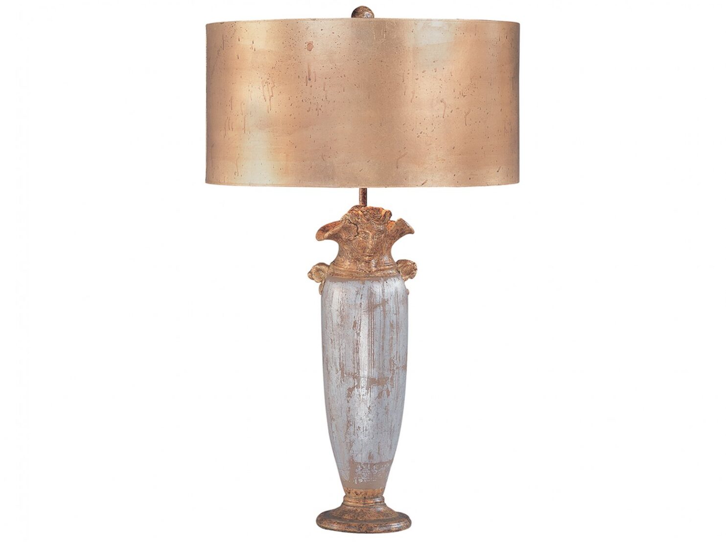 LAMPA-STOJACA-ZLOTO-SREBRNA