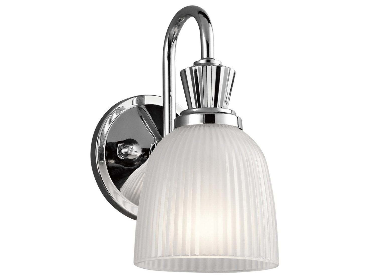 lampa kinkiet szklo chrom