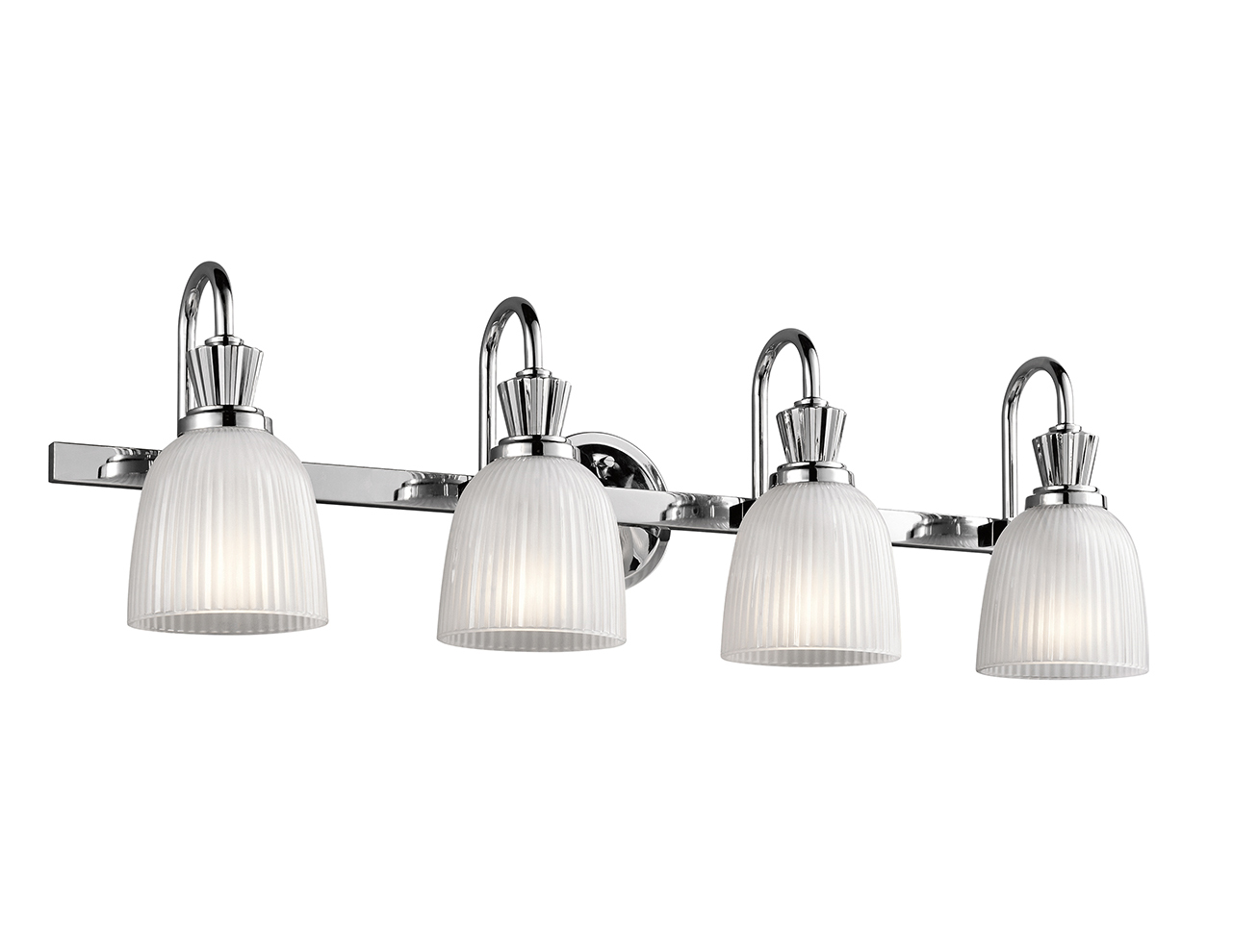 lampa kinkiet szklo cztery chrom