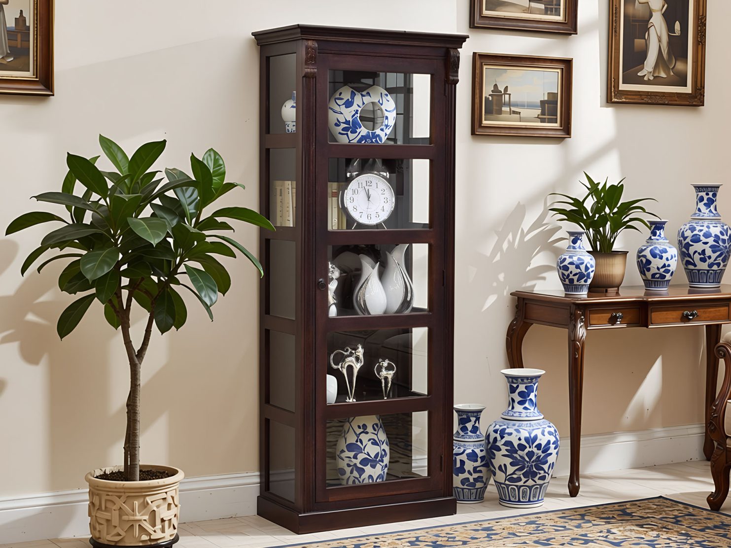 witryna-kolonialna-lite-drewno-palisander-indyjski-ciemny-braz-przeszklona