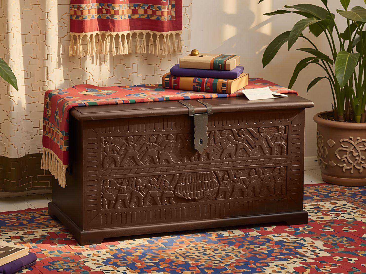 Kufry indyjskie, skrzynie drewniane
