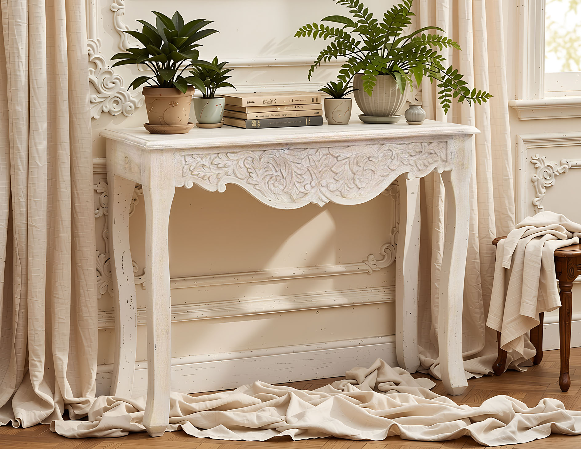 antyczna-konsola-kolonialna-lite-drewno-mango-bielona