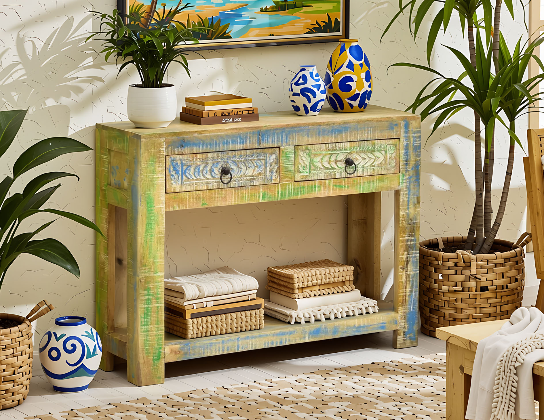 konsole-indyjskie-egzotyczne-orientalne-przecierane-shabby-chic