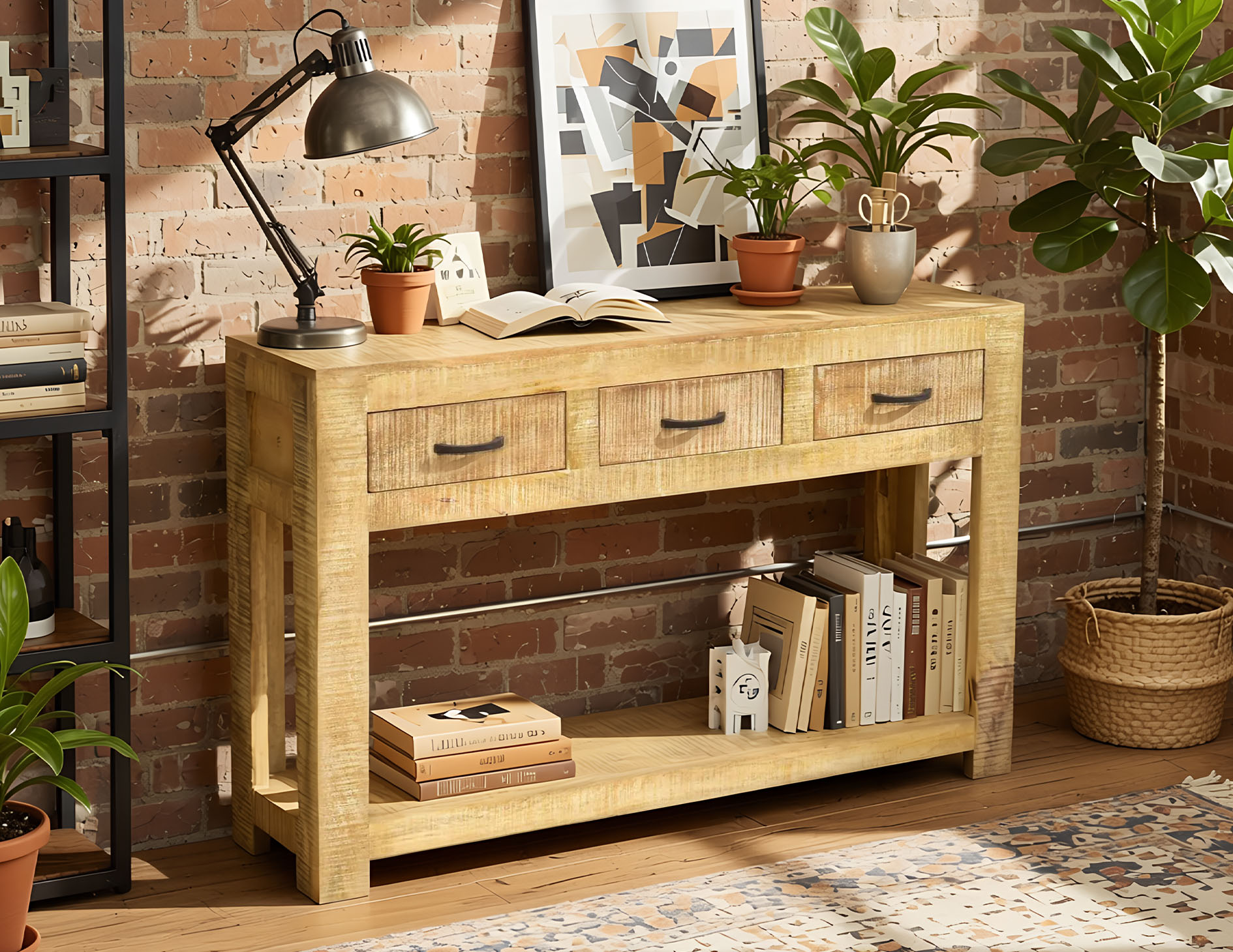 konsole-loftowe-industrialne-modernistyczne-lite-drewno-mango