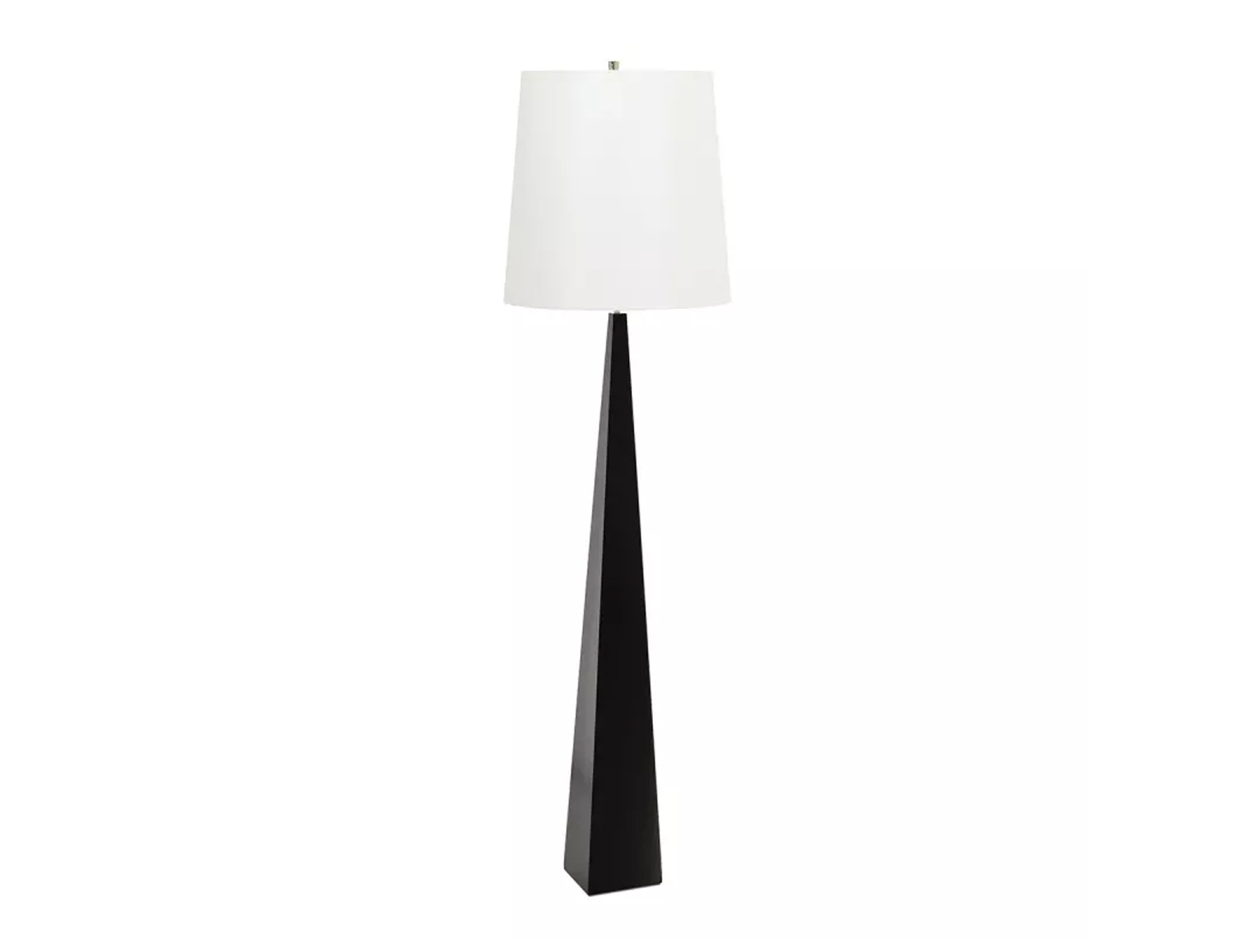 Lampa podłogowa Ascent jedno źródło światła czarna podstawa + biały abażur