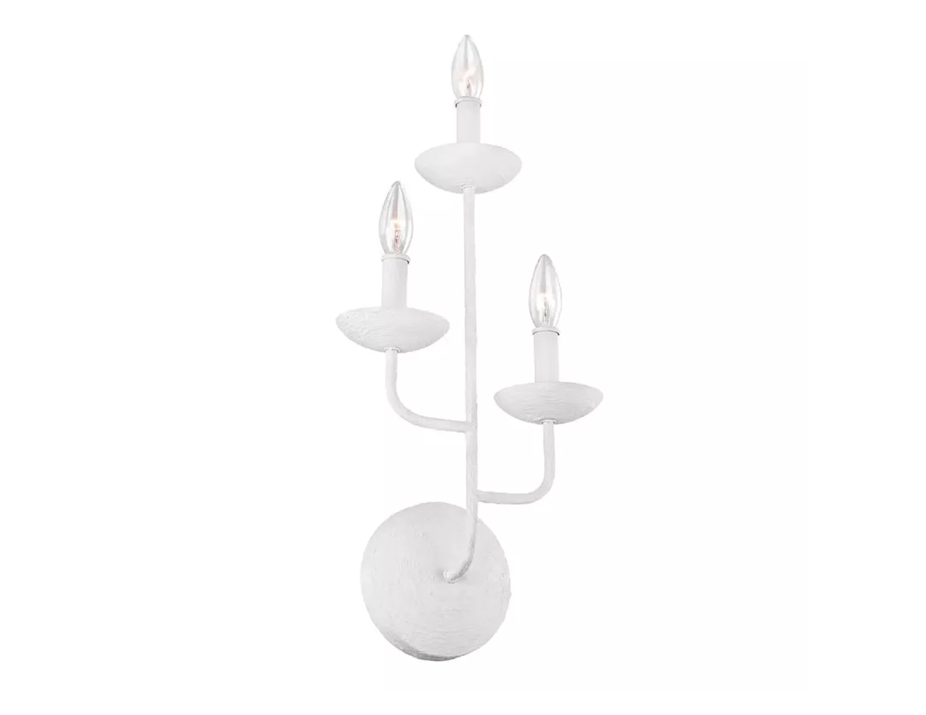 Lampa ścienna kinkiet Annie trzy źródła światła teksturowana biel