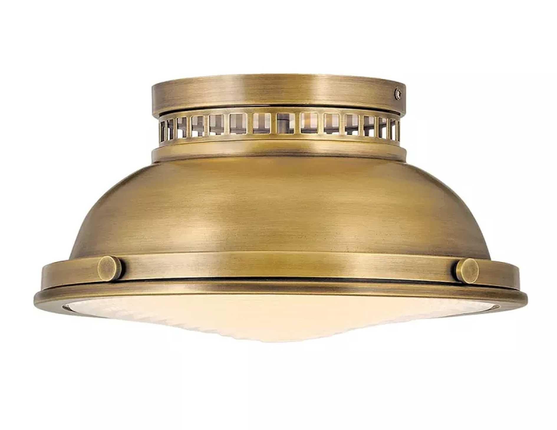 Lampa sufitowa plafon Amelia dwa źródła światła klasyczny mosiądz