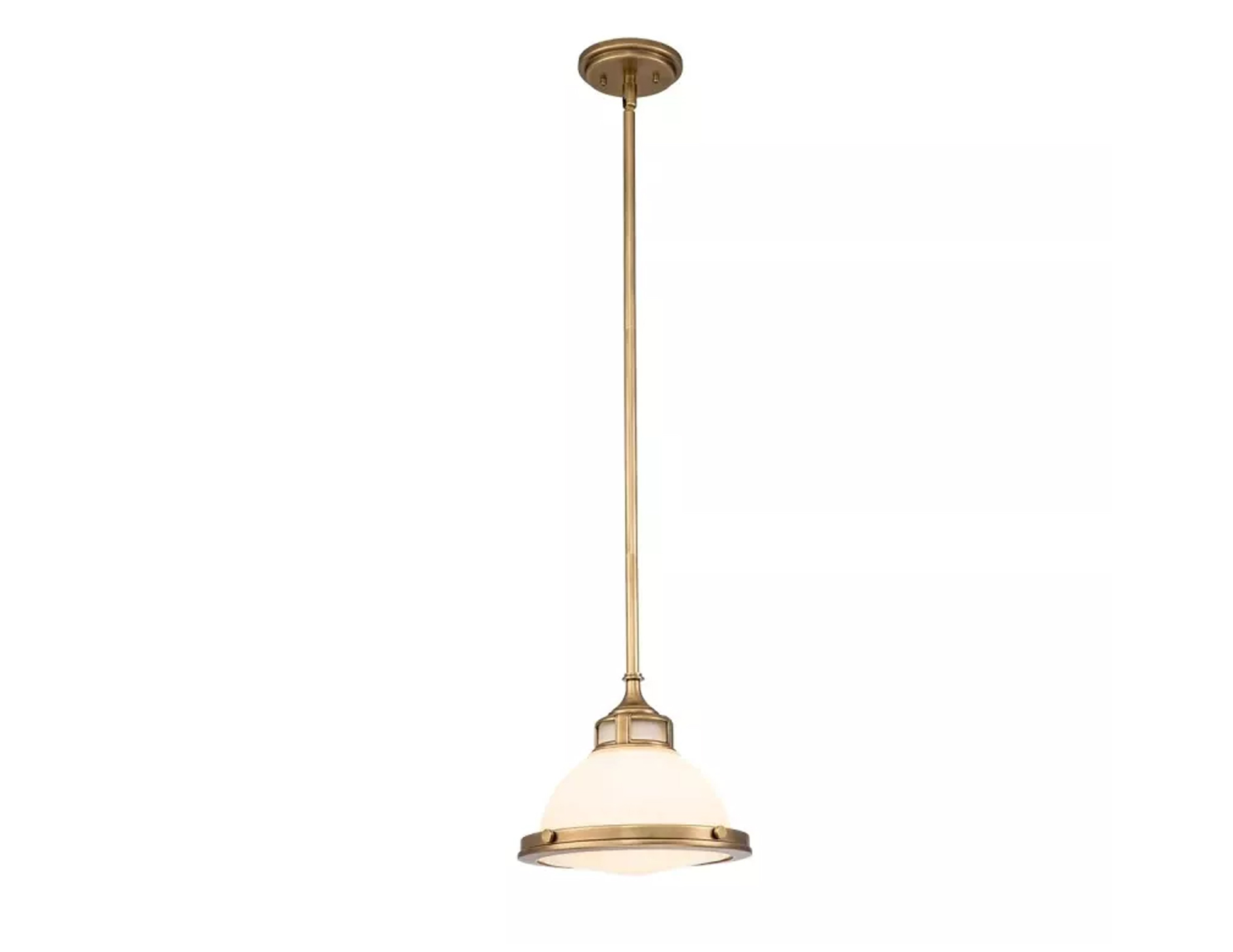Lampa wisząca Amelia mała jedno źródło światła klasyczny mosiądz