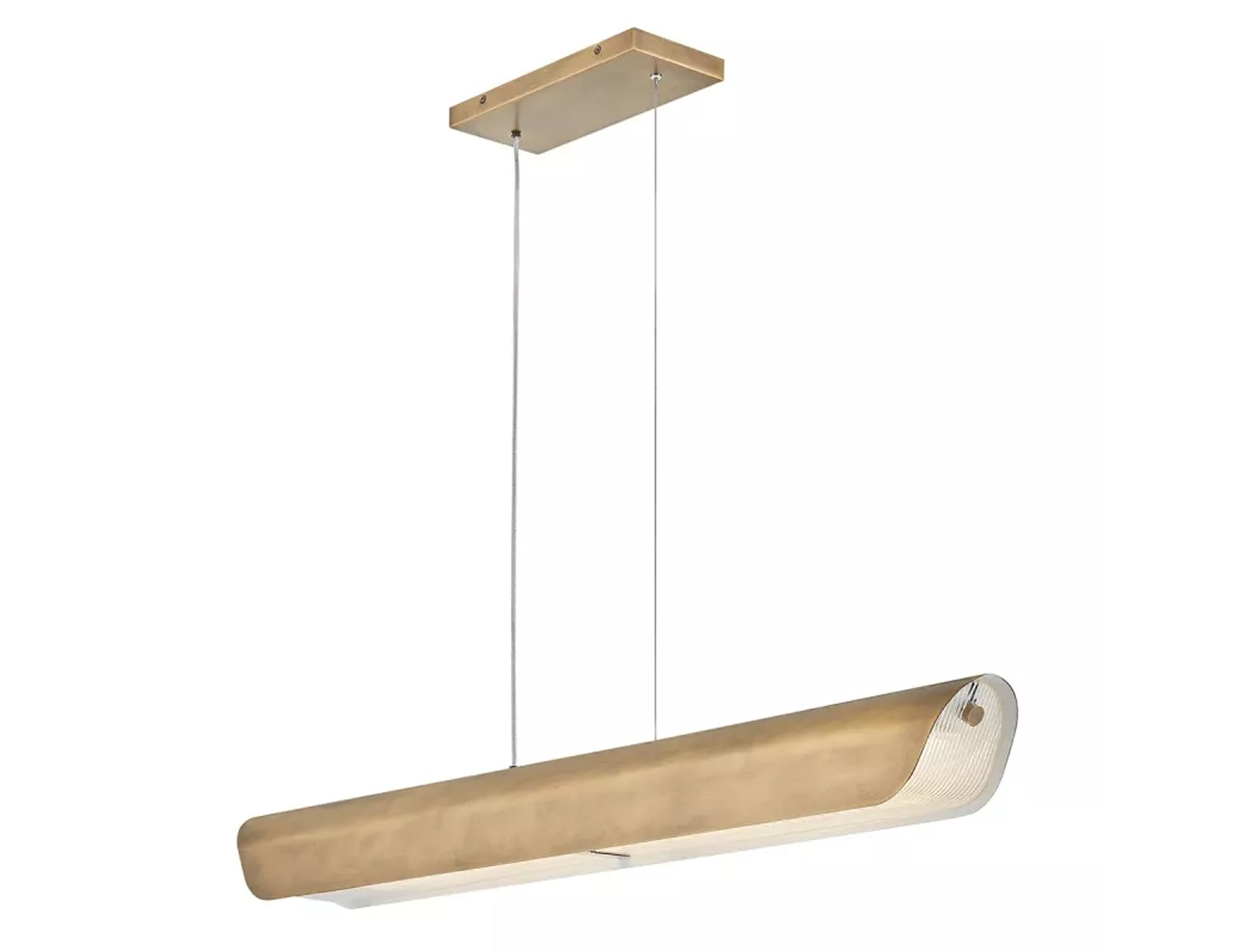 Lampa wyspowa Arco LED klasyczny mosiądz 43W