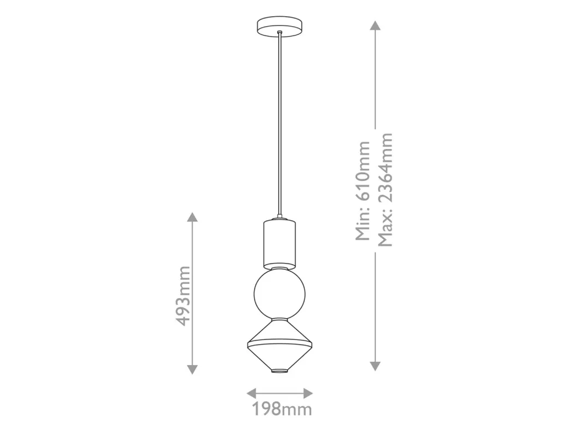 Lampa wisząca Bijou LED matowa czerń 20W (7)