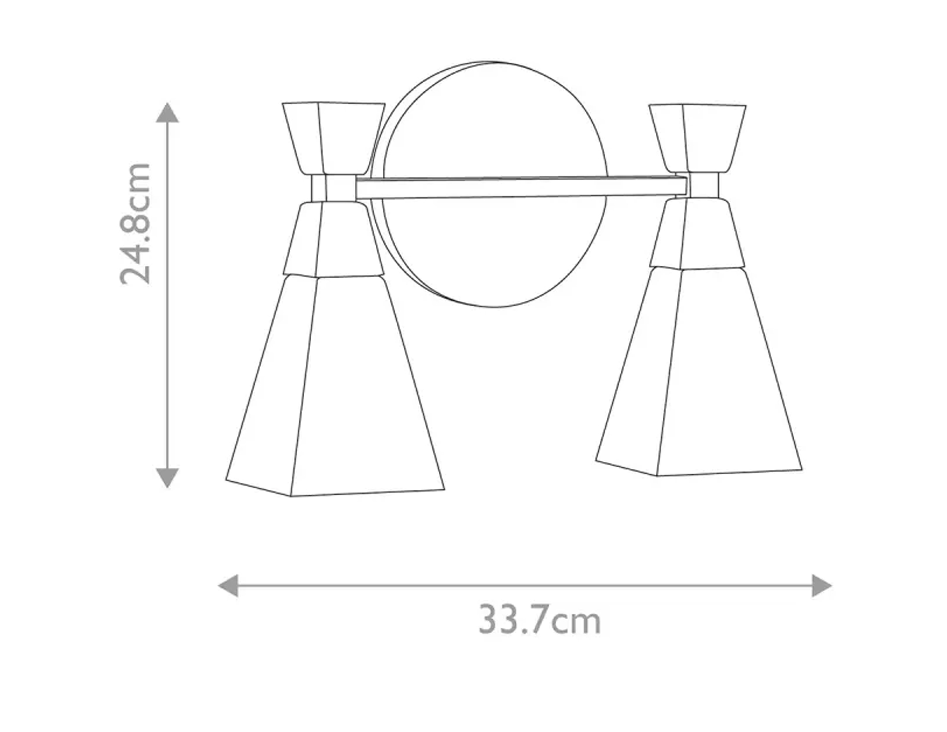 Kinkiet lampa naścienna Bowtie LED dwa źródła światła kolor matowa czerń 3W (6)