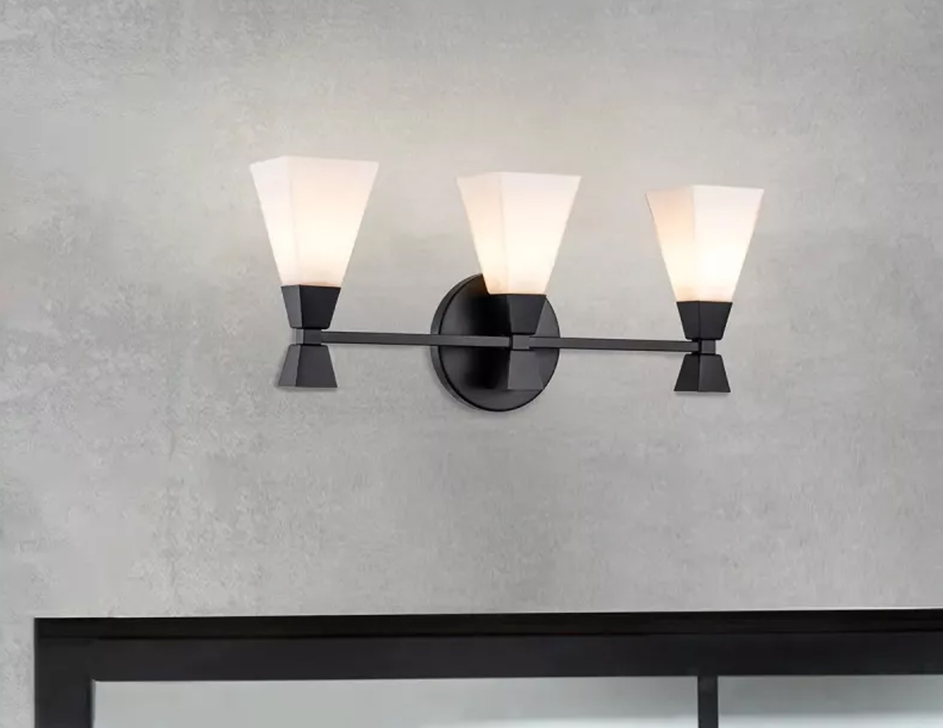 Kinkiet lampa naścienna Bowtie LED trzy źródła światła kolor matowa czerń 3W (5)