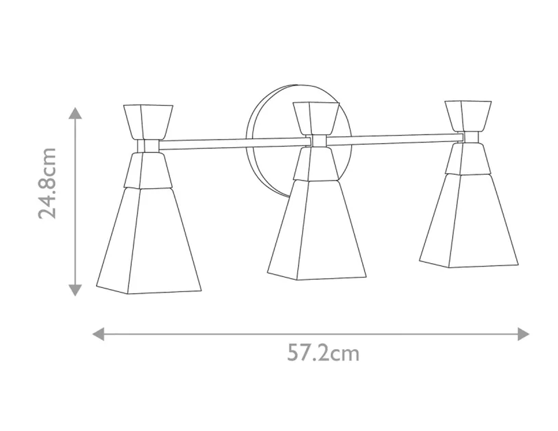 Kinkiet lampa naścienna Bowtie LED trzy źródła światła kolor matowa czerń 3W (6)