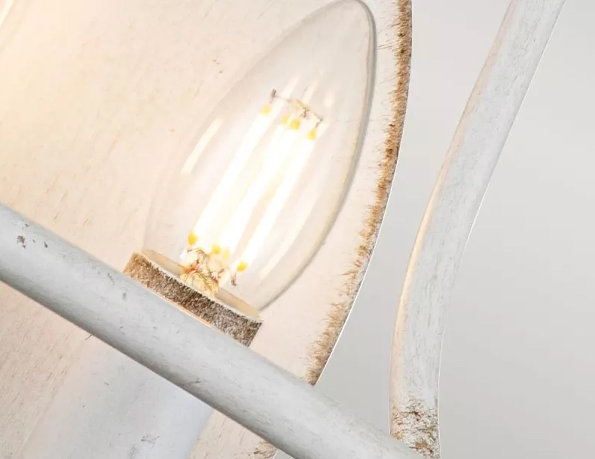 Kinkiet lampa naścienna Bradbury dwa źródła światła kolor antyczna biel (4)