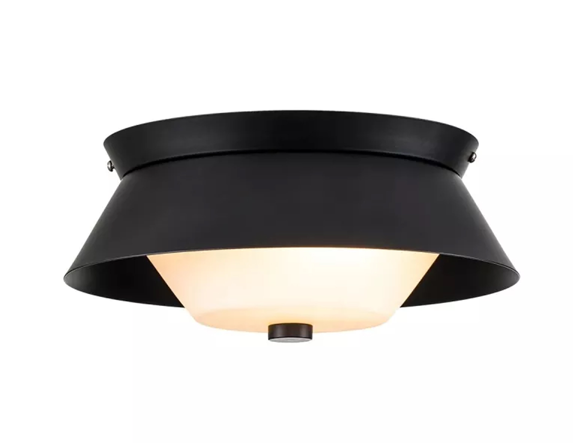 Lampa sufitowa plafon Bowtie jedno źródło światła kolor matowa czerń mała