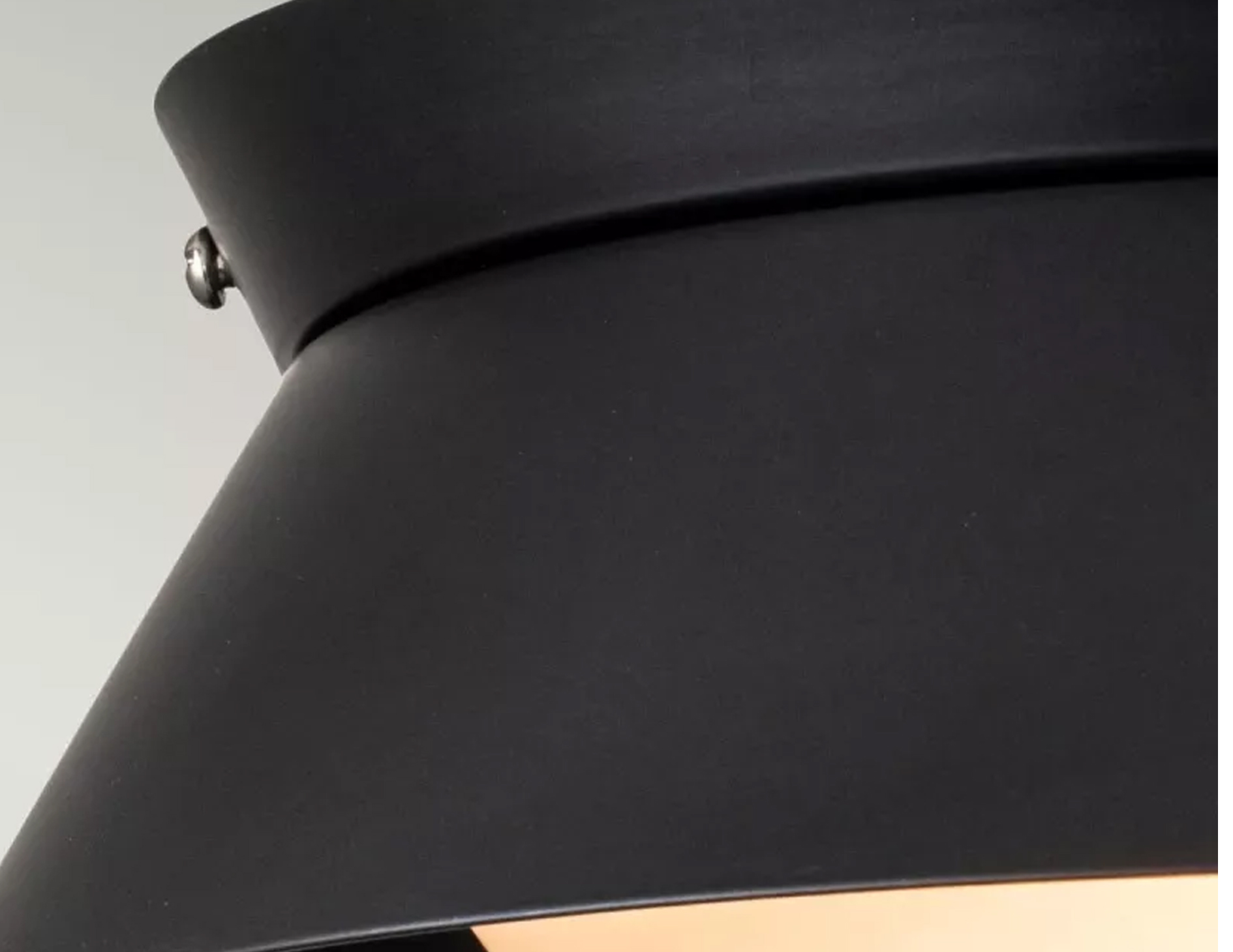 Lampa sufitowa plafon Bowtie jedno źródło światła kolor matowa czerń mała (2)