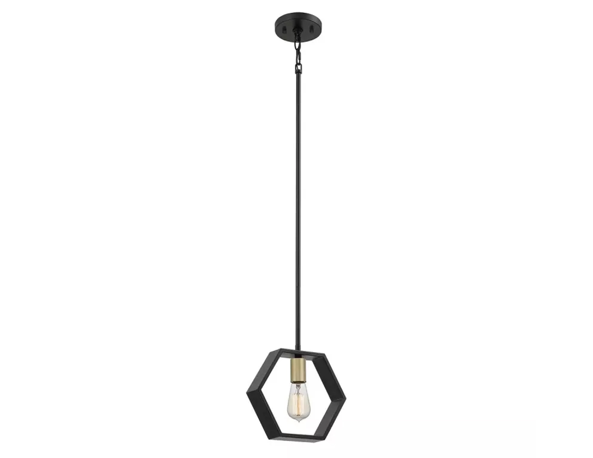 Lampa wisząca Bismarck jedno źródło światła kolor czarny mała