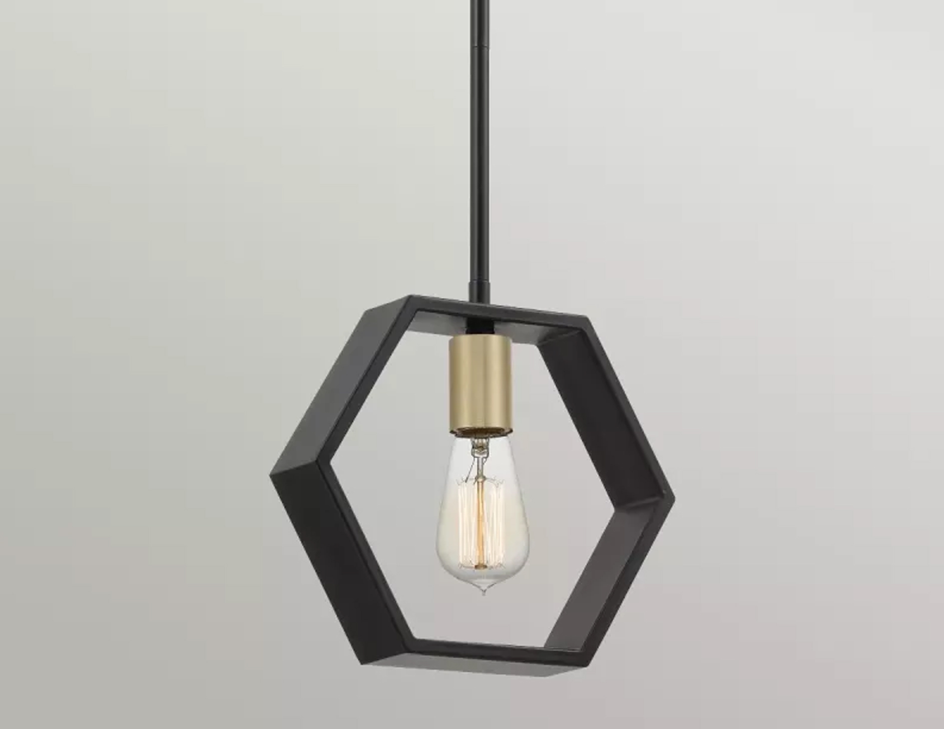 Lampa wisząca Bismarck jedno źródło światła kolor czarny mała (4)