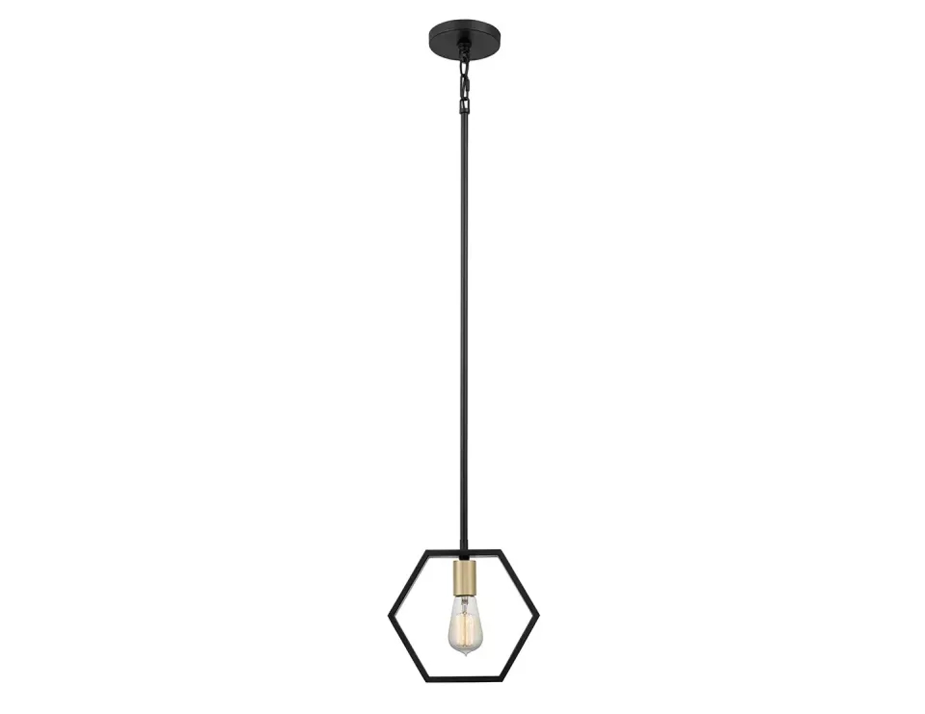 Lampa wisząca Bismarck jedno źródło światła kolor czarny mała (5)