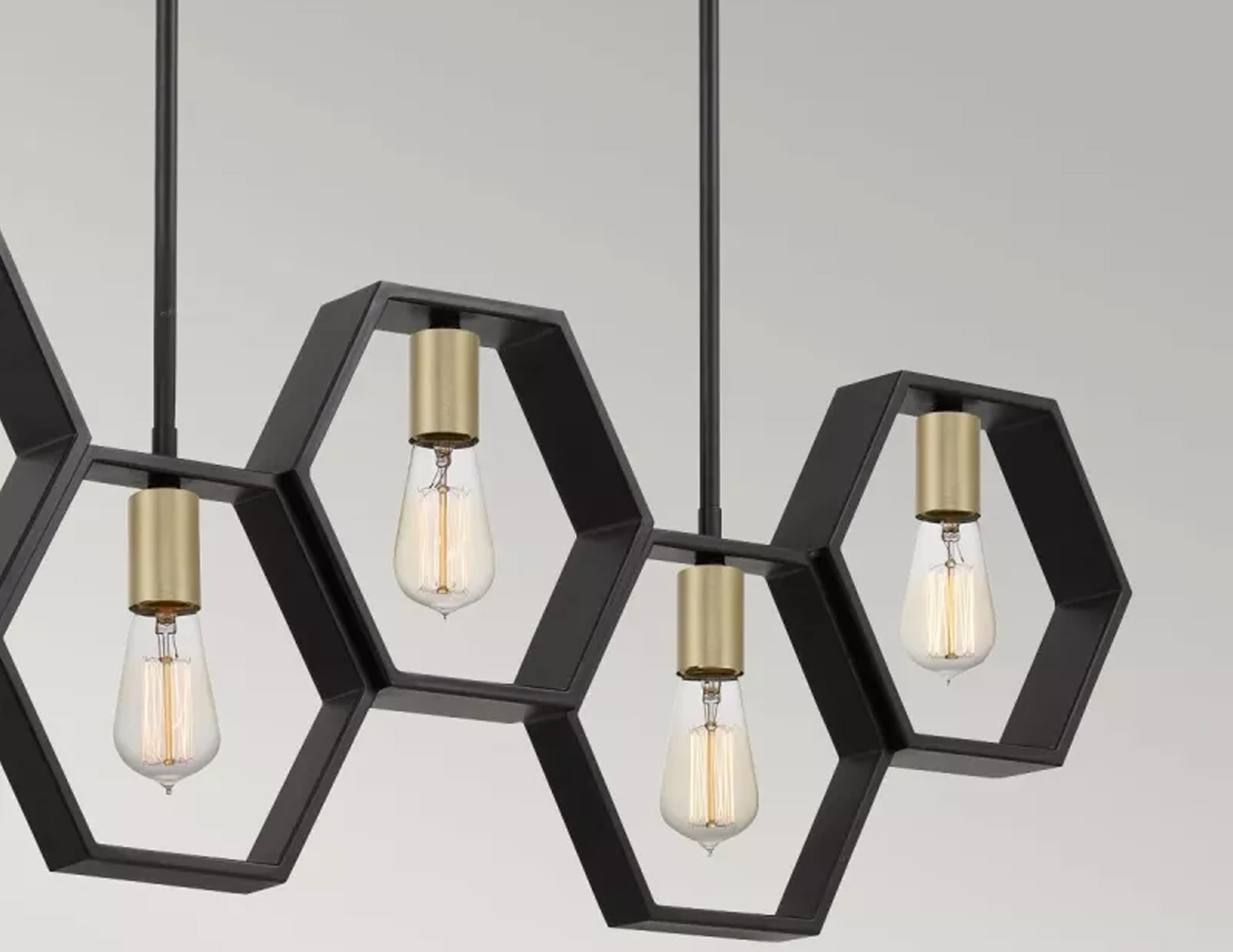 Lampa wisząca wyspowa Bismarck pięć źródeł światła kolor czarny (3)