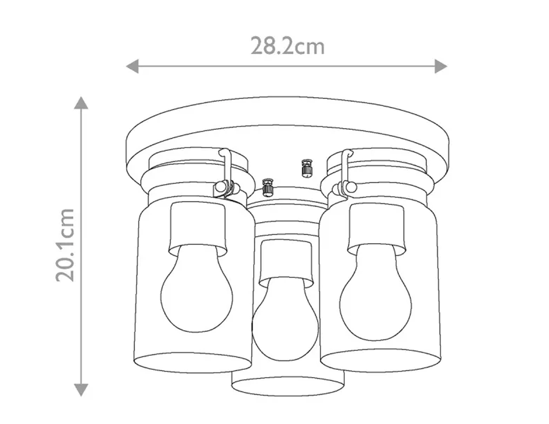 Lampa sufitowa plafon Brinley trzy źródła światła szczotkowany mosiądz (6)