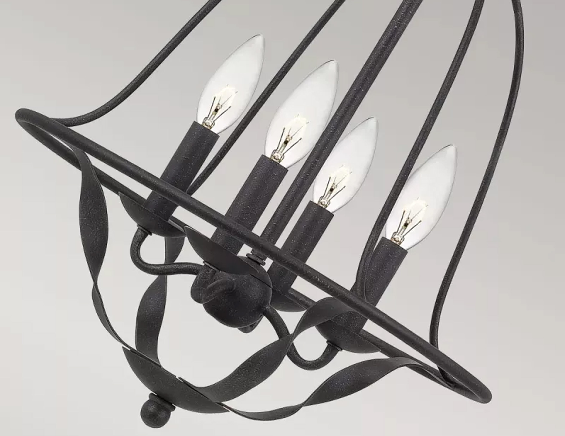 Lampa wisząca Bradbury cztery źródła światła kolor popielaty (3)
