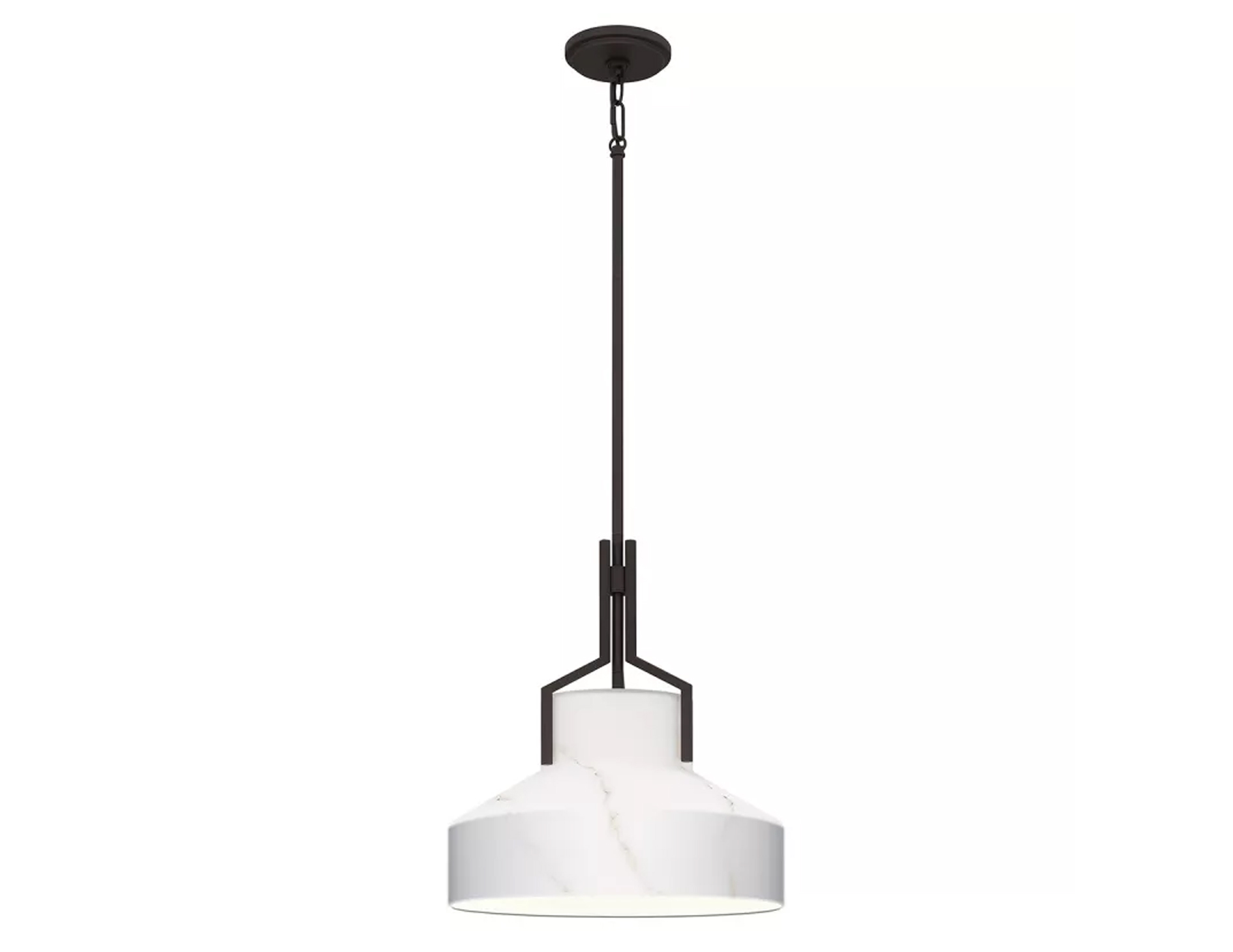 Lampa wisząca Brecken dwa źródła światła kolor stary brąz + alabastrowy klosz Lampa wisząca Brecken dwa źródła światła kolor stary brąz + alabastrowy klosz
