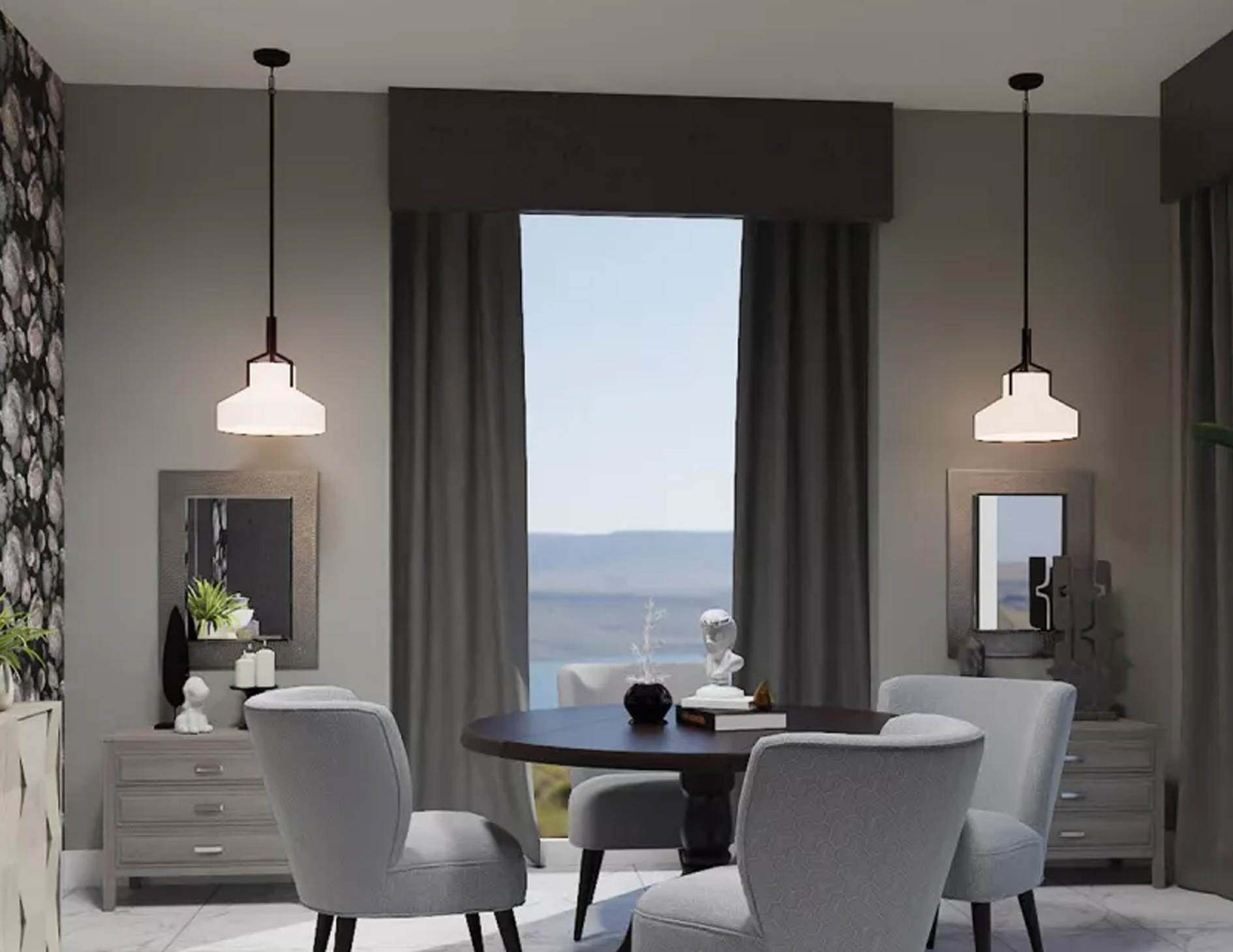 Lampa wisząca Brecken dwa źródła światła kolor stary brąz + alabastrowy klosz (4)