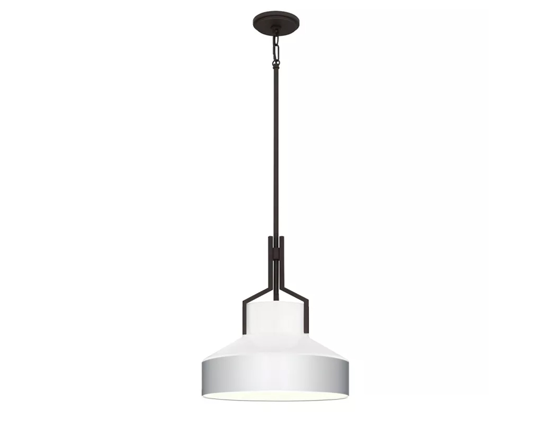 Lampa wisząca Brecken dwa źródła światła kolor stary brąz + opalowy klosz Lampa wisząca Brecken dwa źródła światła kolor stary brąz + opalowy klosz