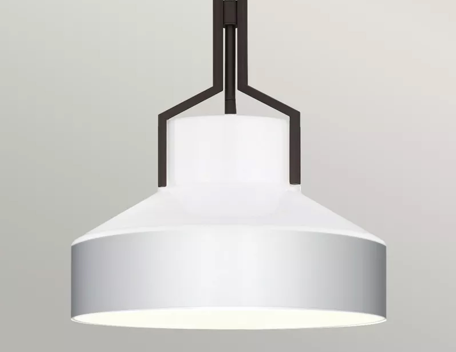 Lampa wisząca Brecken dwa źródła światła kolor stary brąz + opalowy klosz (3)